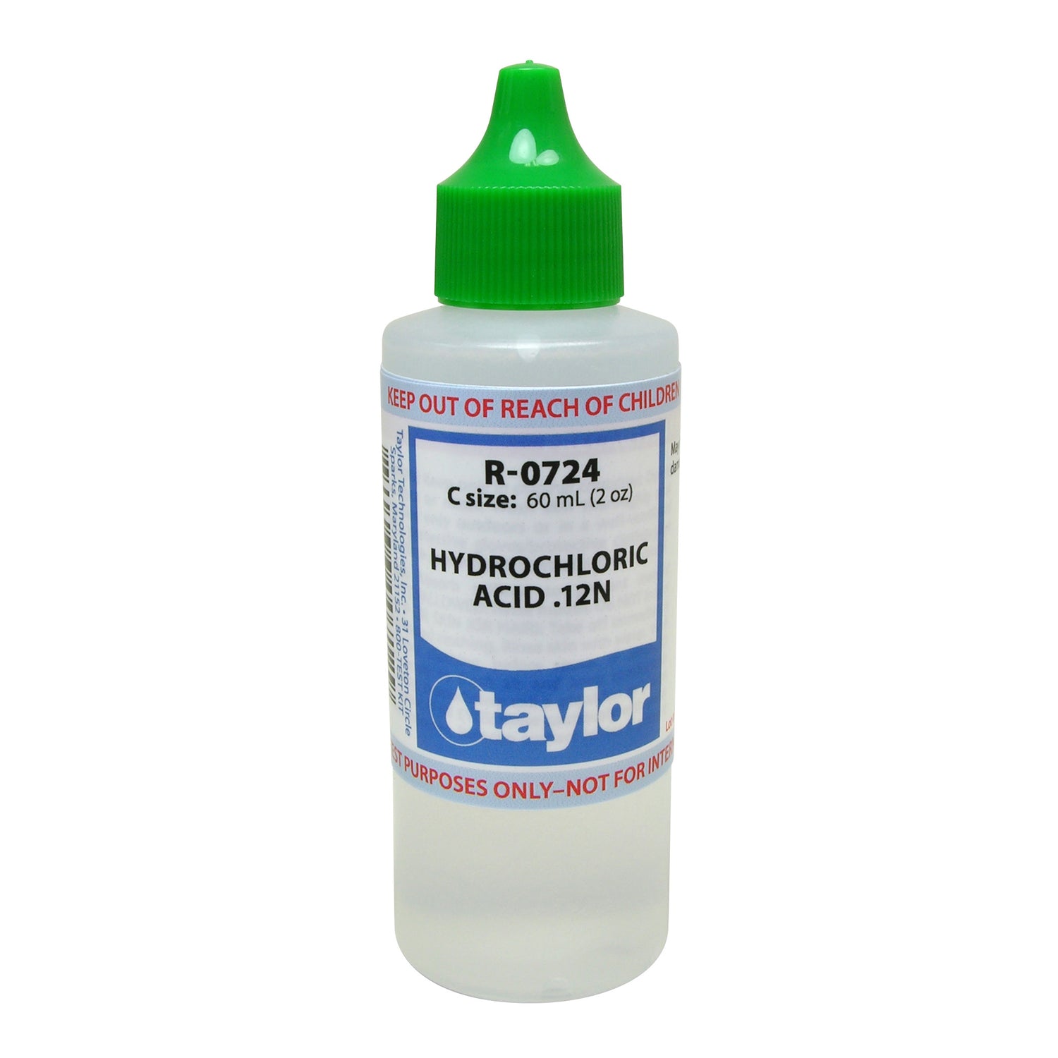 Hydrochloric Acid .12N, 2 oz, Dropper Bottle