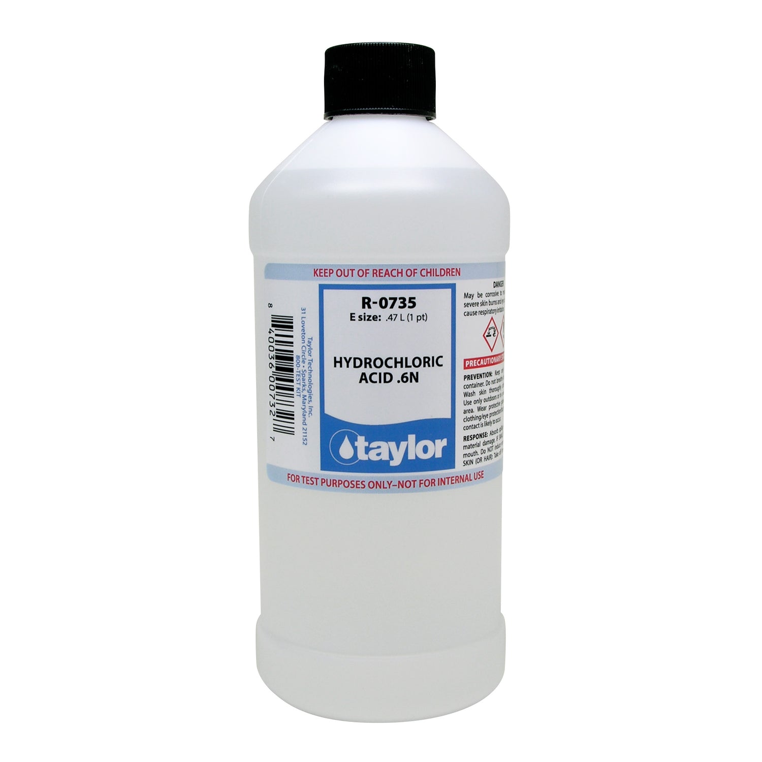 Hydrochloric Acid .6N, 16 oz