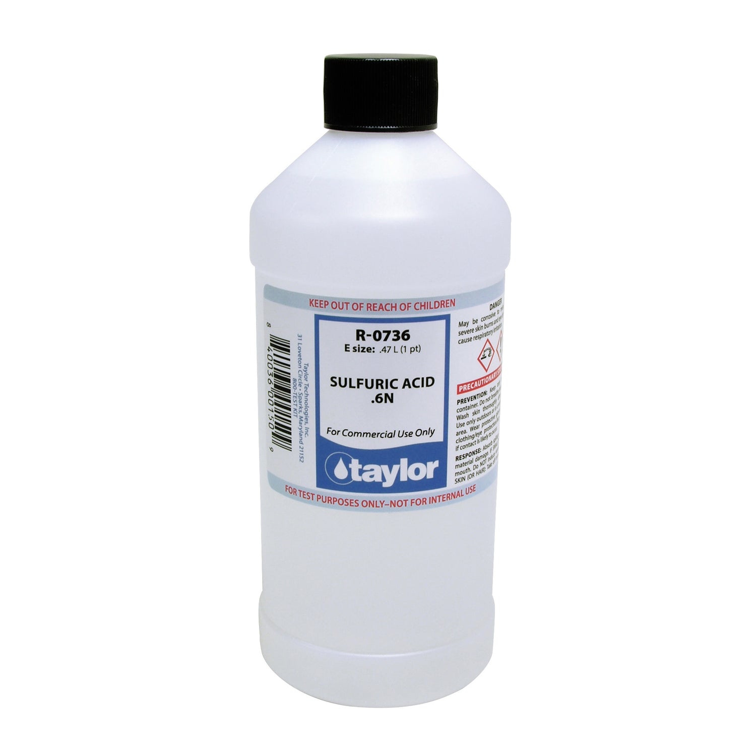 Sulfuric Acid .6N, 16 oz