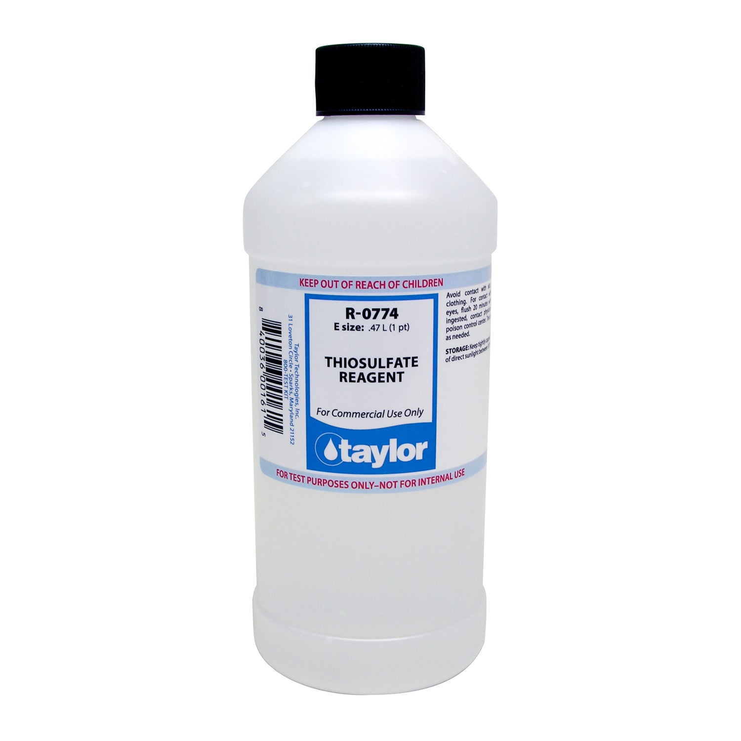 Thiosulfate Reagent (25 mL sample, 1 drop = 5 ppm Hâ‚‚Oâ‚‚), 16 oz