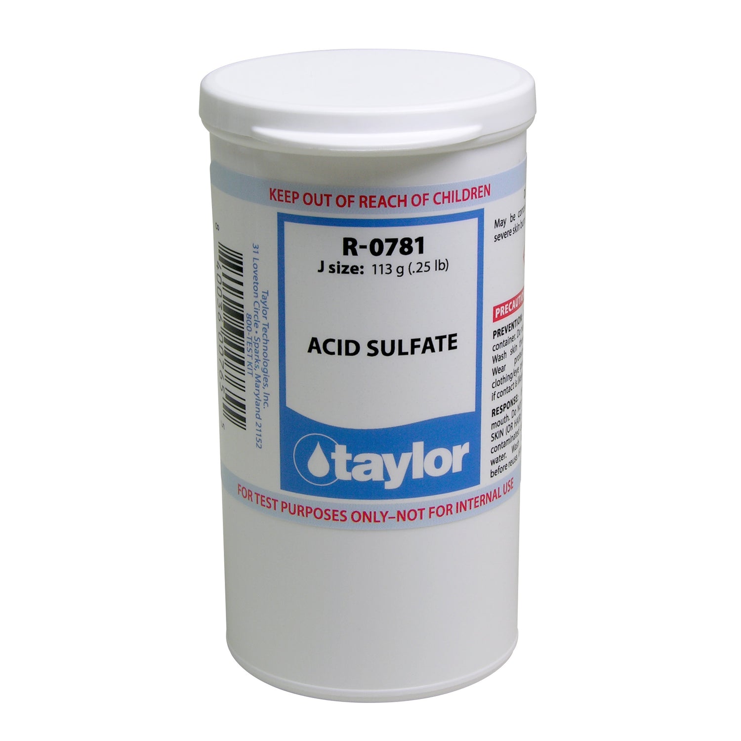Acid Sulfate, .25 lb