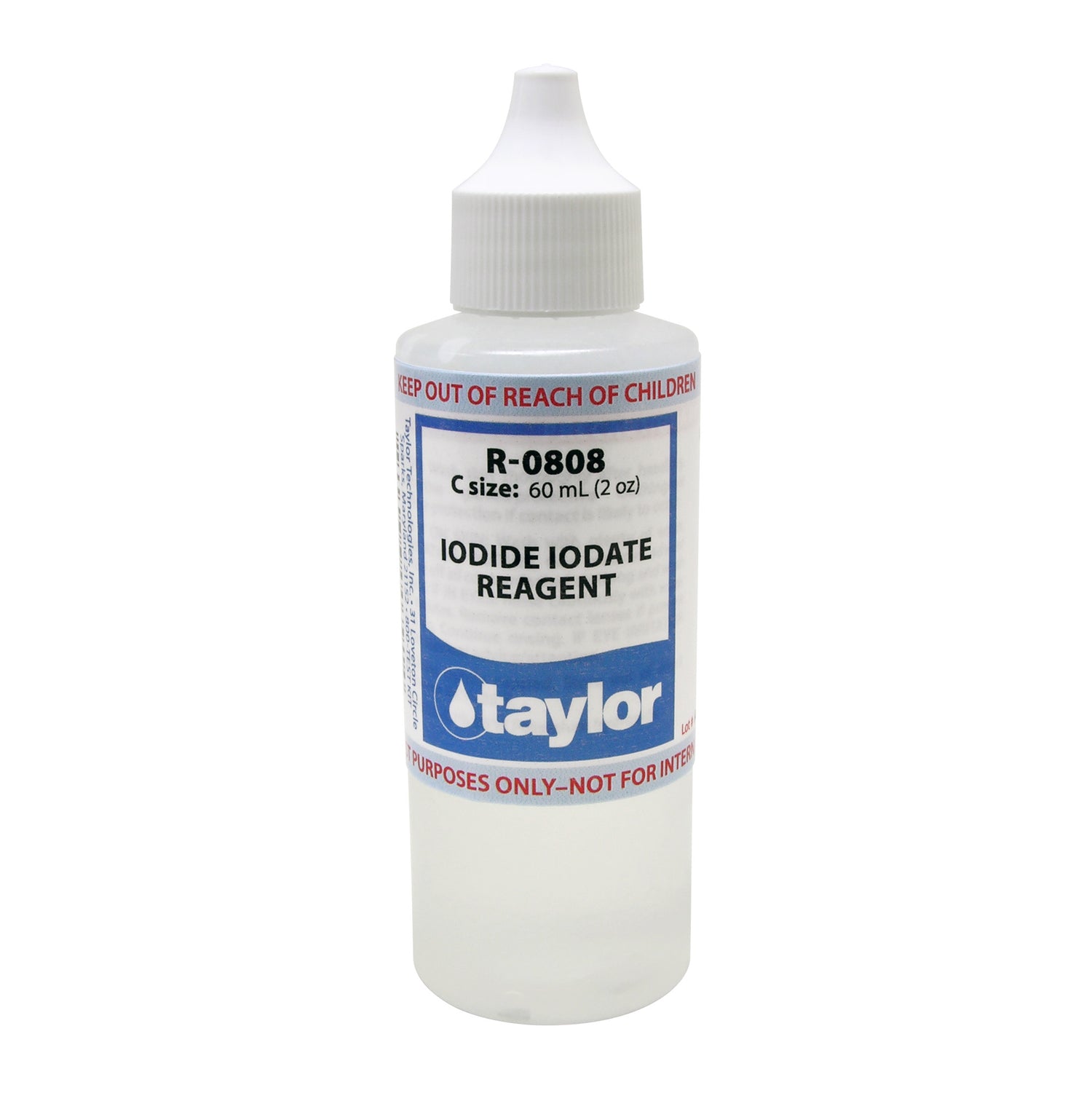 Iodide Iodate Reagent (25 mL sample, 1 drop = 2 ppm Naâ‚‚SOâ‚ƒ), 2 oz, Dropper Bottle