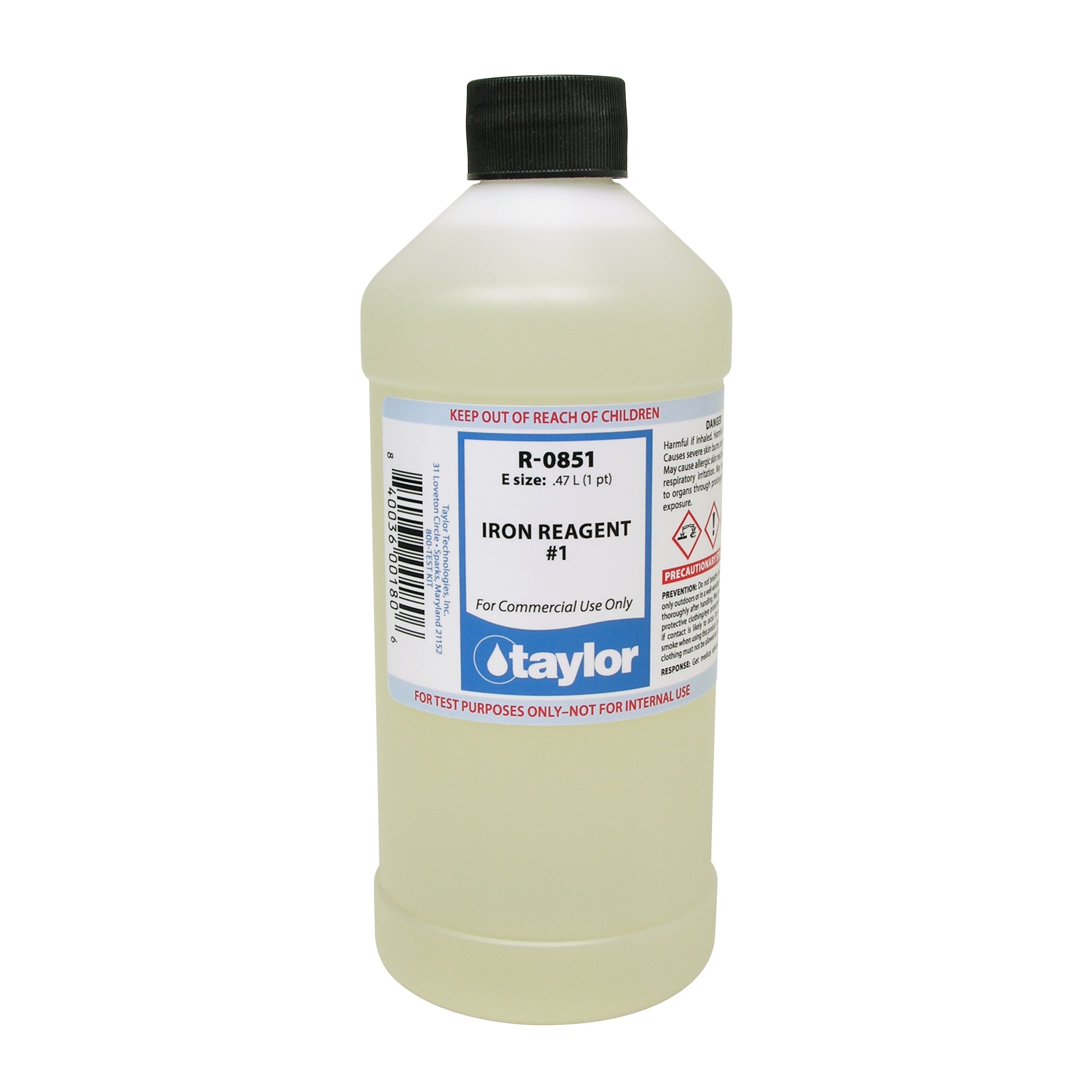 Iron Reagent #1, 16 oz – Taylor Technologies