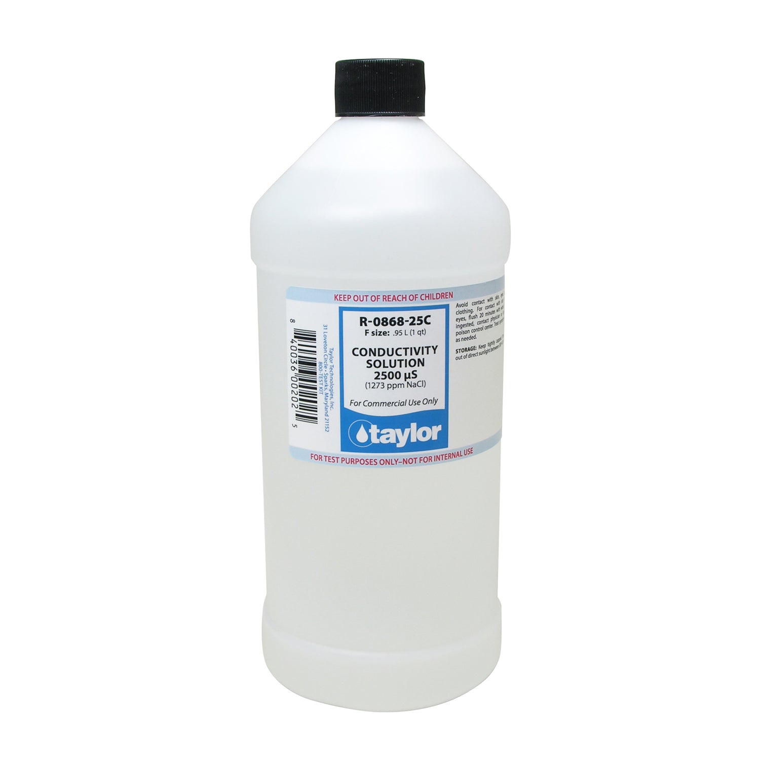 Conductivity Solution 2500 µS (1273 ppm NaCl), 32 oz