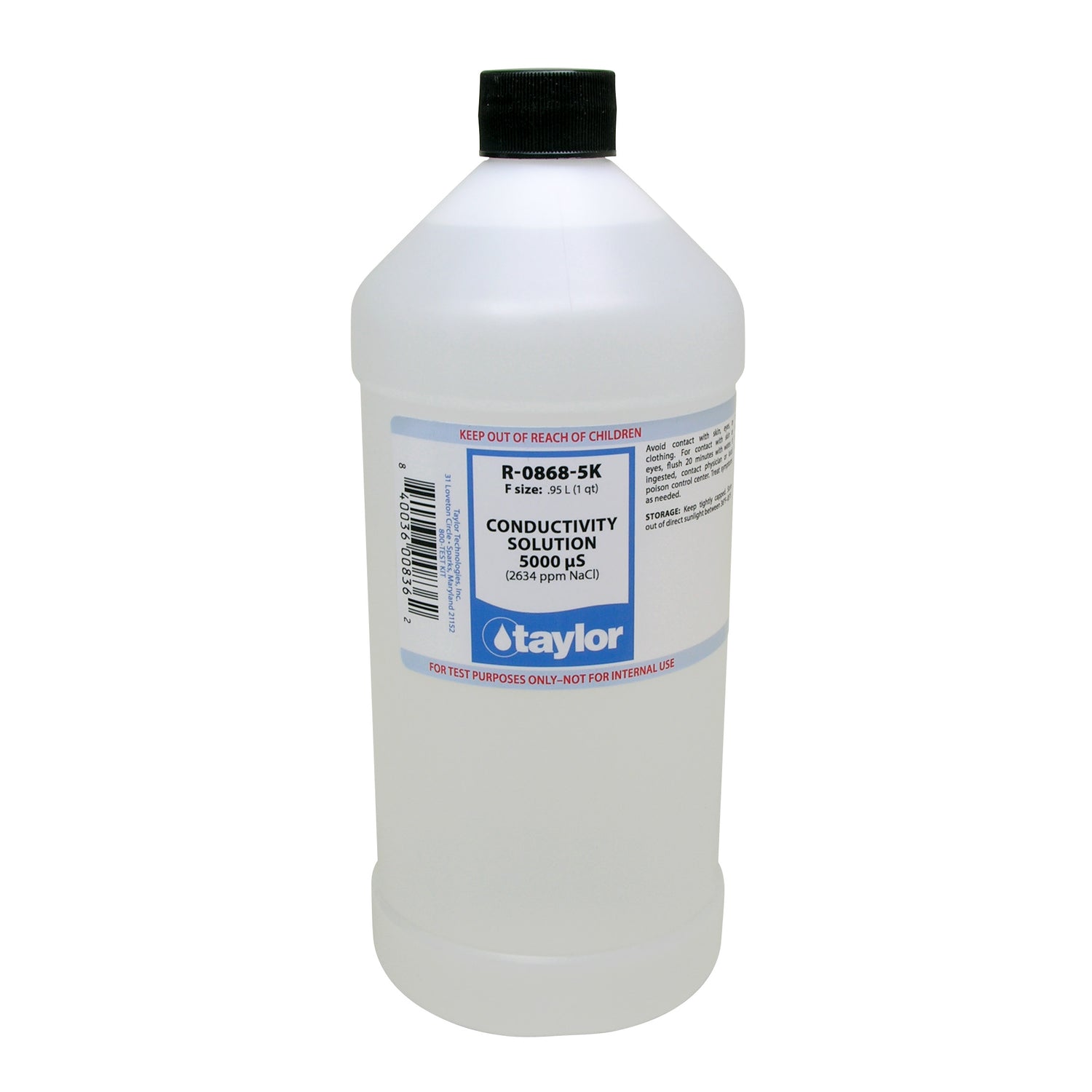 Conductivity Solution 5000 μS (2634 ppm NaCl), 32 oz