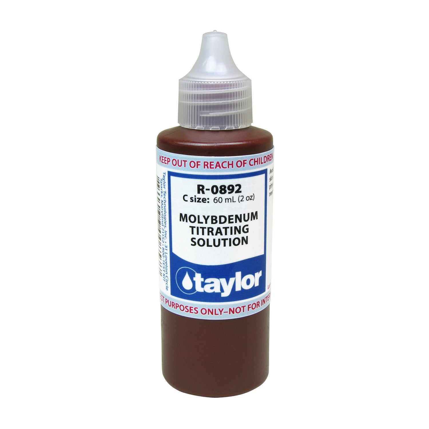 Molybdenum Titrating Solution, 2 oz, Dropper Bottle