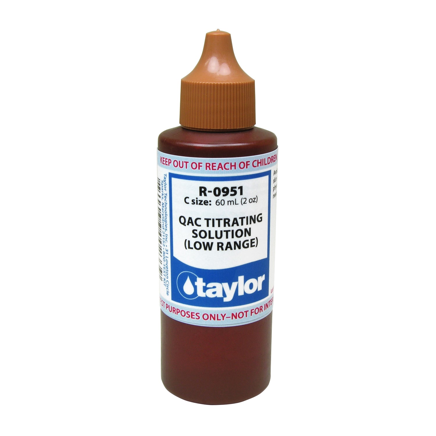 QAC Titrating Solution (lo range), 2 oz, Dropper Bottle