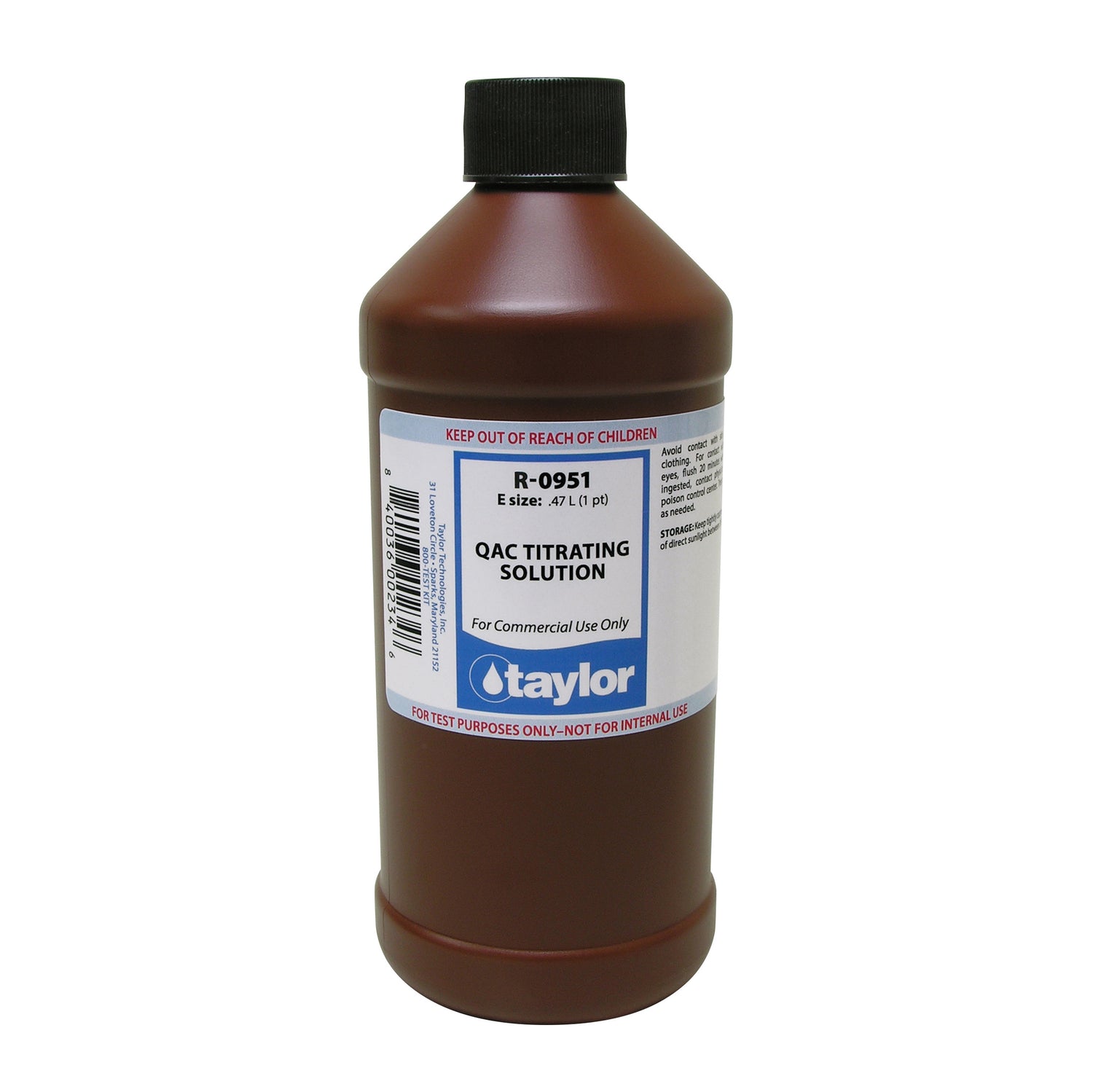 QAC Titrating Solution (lo range), 16 oz