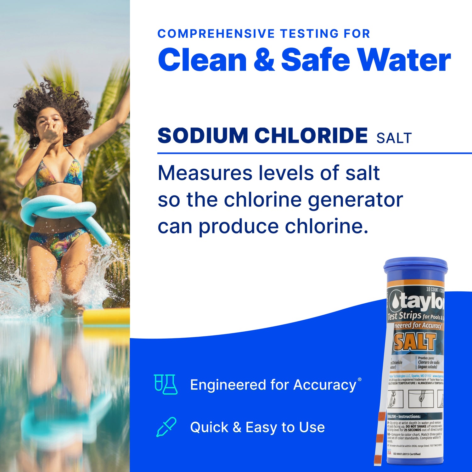 Salt Test Strips for Pools & Spas, 12-pack