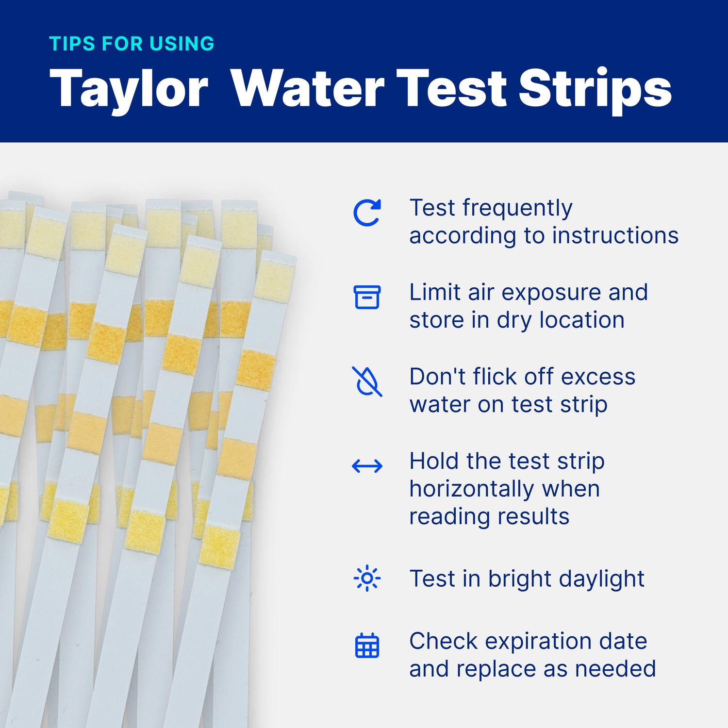 Chlorine Test Strips for Pools & Spas