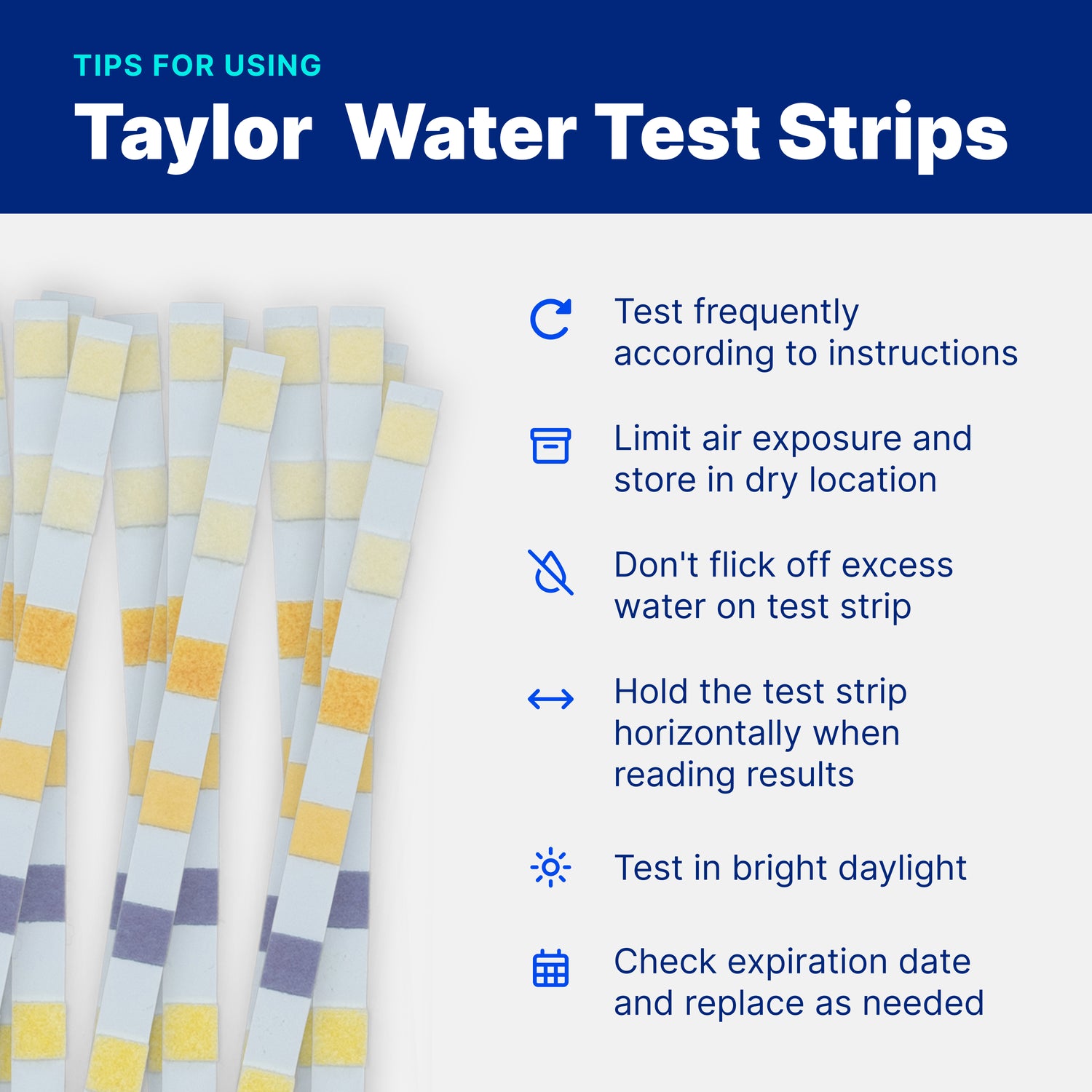 7-Way Test Strips for Pools & Spas