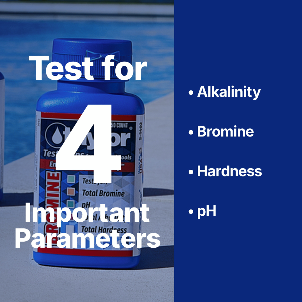 Bromine Test Strips for Pools & Spas