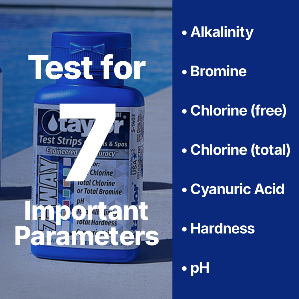 7-Way Test Strips for Pools & Spas
